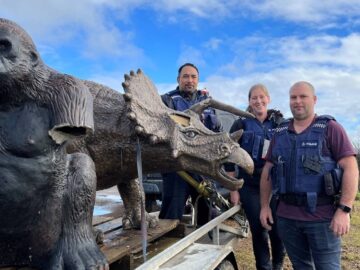 Gorilla And Dinosaur Statues Found Amid Cannabis And Cash Bust