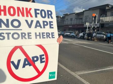 Parents Protest Vape Shop Opening Near West Auckland School