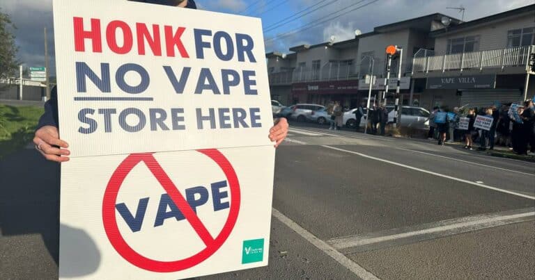 Parents Protest Vape Shop Opening Near West Auckland School