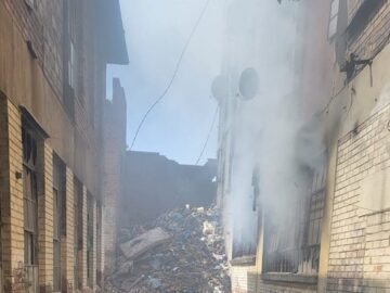 Another building – suspected to be hijacked, on fire in Johannesburg CBD