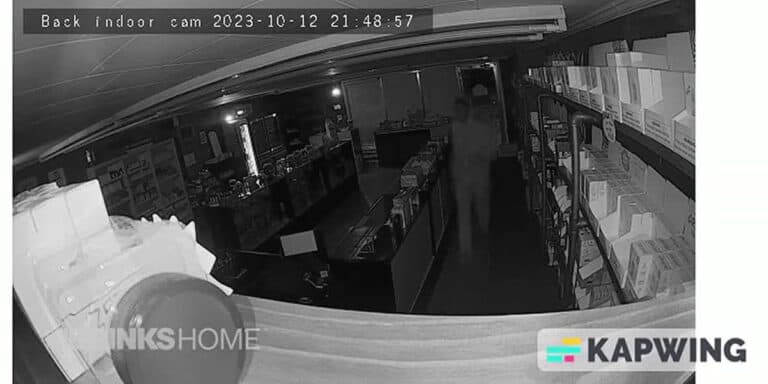 Security Video Captures Suspect Breaking Into Vape Shop
