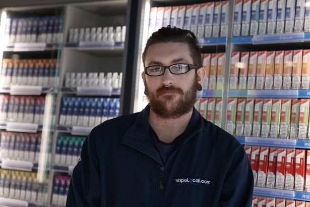 Vape Shop Looted for $25,000 During Riots 5 Luke Edgar working at Vape Local