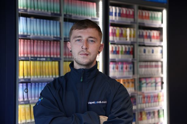 Vape Shop Looted for $25,000 During Riots 6 Adam Johnson working at Vape Local