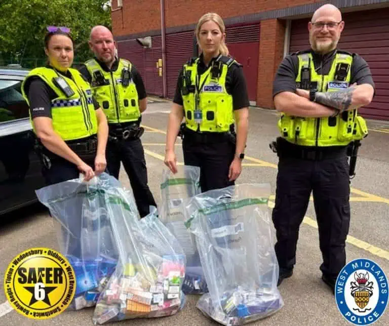 Illegal Vapes And Tobacco Among Items Seized In Swoop At Oldbury Shop
