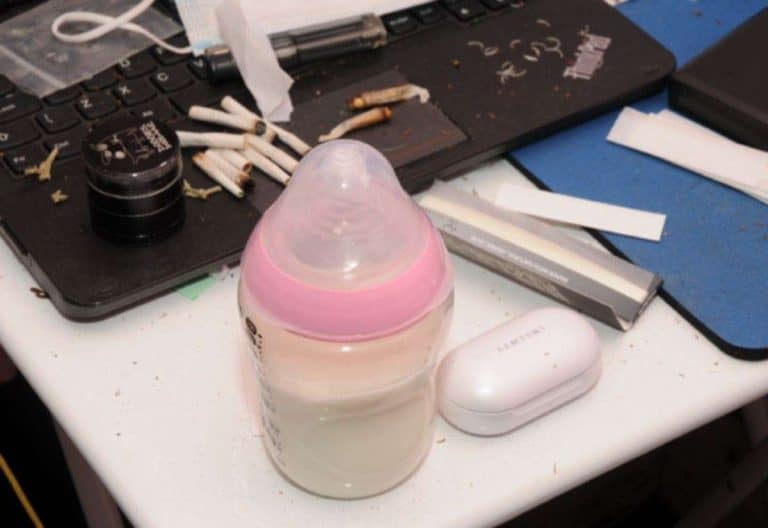 Pictures Show How Police Found Cannabis Next To Baby’s Bottle In Bedroom