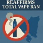 No vaping sign with a bottle and vapor crossed out in Nicaragua.