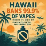 Hawaii Bans 99.9% of Vapes Under HB 1573 and SB 2175 — FDA Registry Model Takes Effect 2027