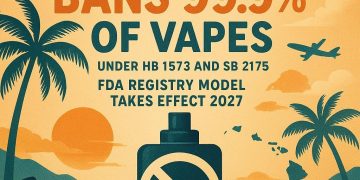 Hawaii Bans 99.9% of Vapes Under HB 1573 and SB 2175 — FDA Registry Model Takes Effect 2027