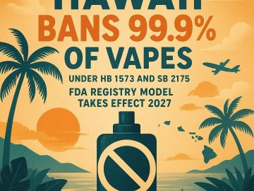 Hawaii Bans 99.9% of Vapes Under HB 1573 and SB 2175 — FDA Registry Model Takes Effect 2027