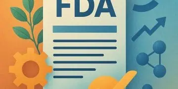 FDA document with checkmark and vaping-related icons in background.